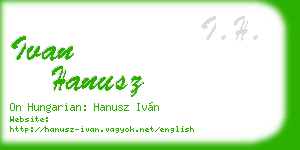 ivan hanusz business card